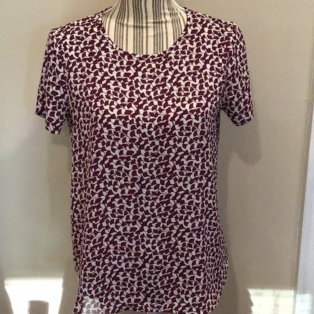 Anne Taylor Factory Floral Design Top Small Petite
